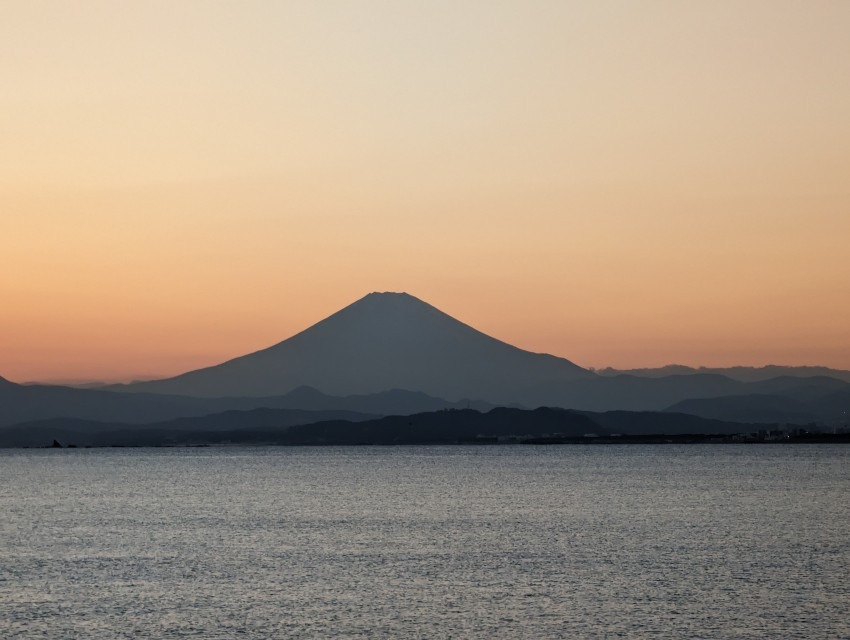 江ノ島から見た富士山