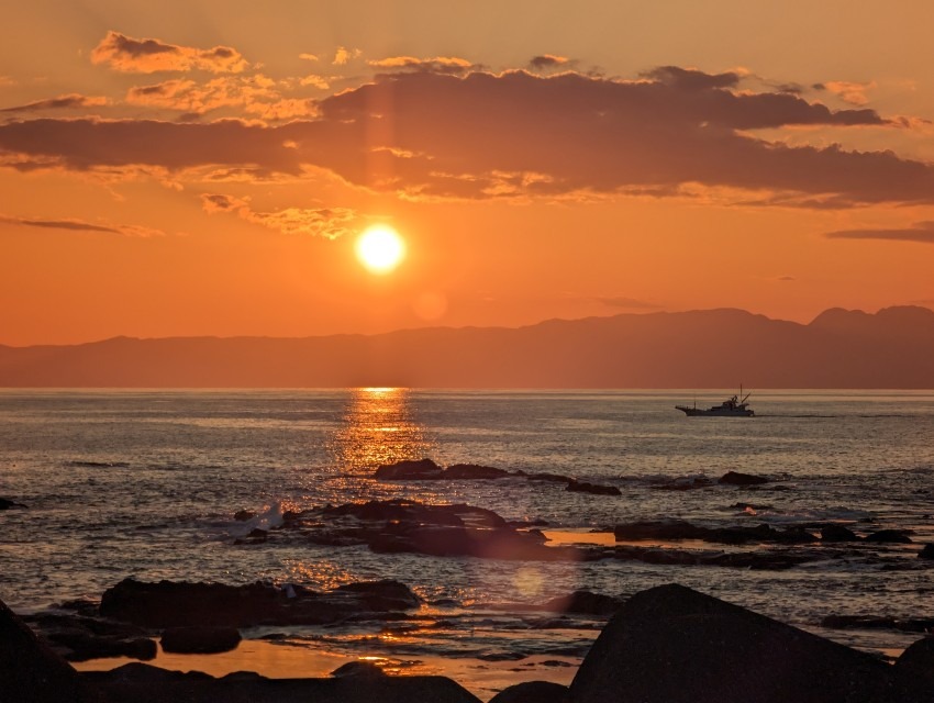 江ノ島から見た夕焼けが綺麗でした！